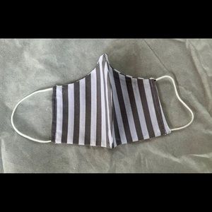 NWT Colorado made Gray & white Stripe mask